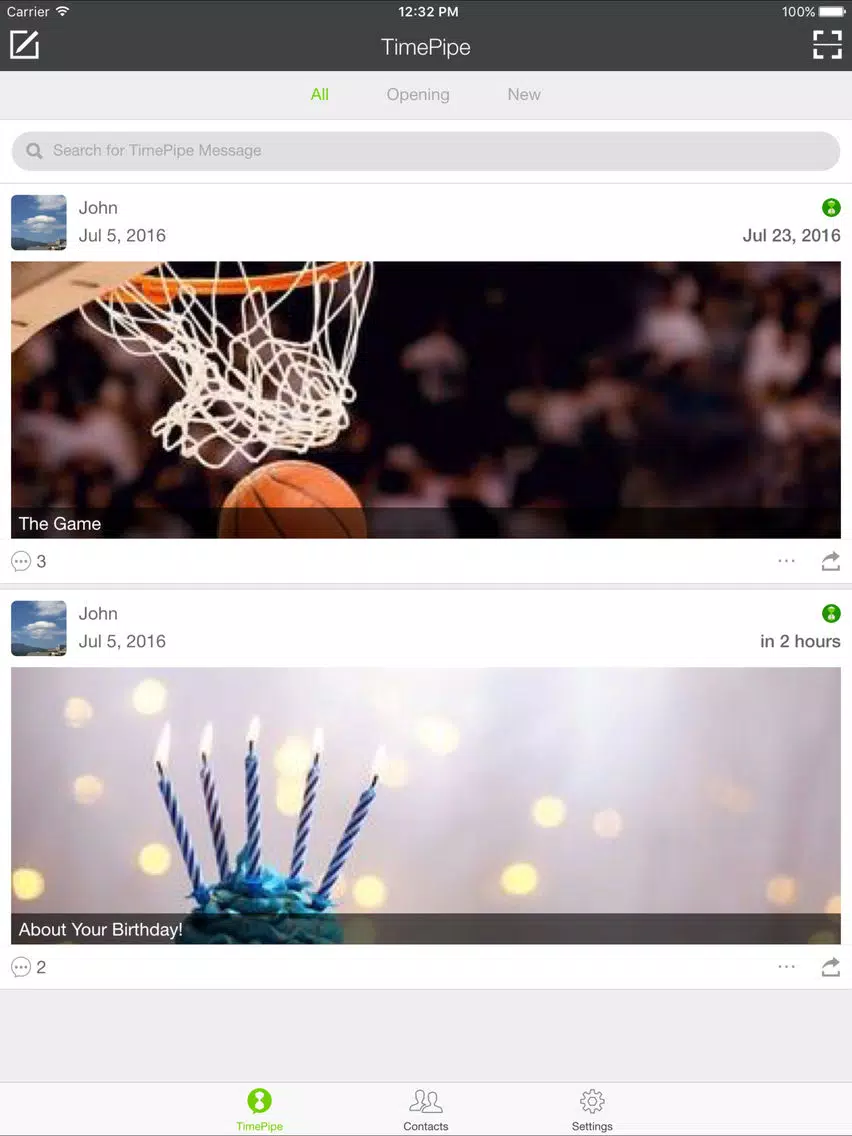 Скриншоты TimePipe – the future social messenger iPad 