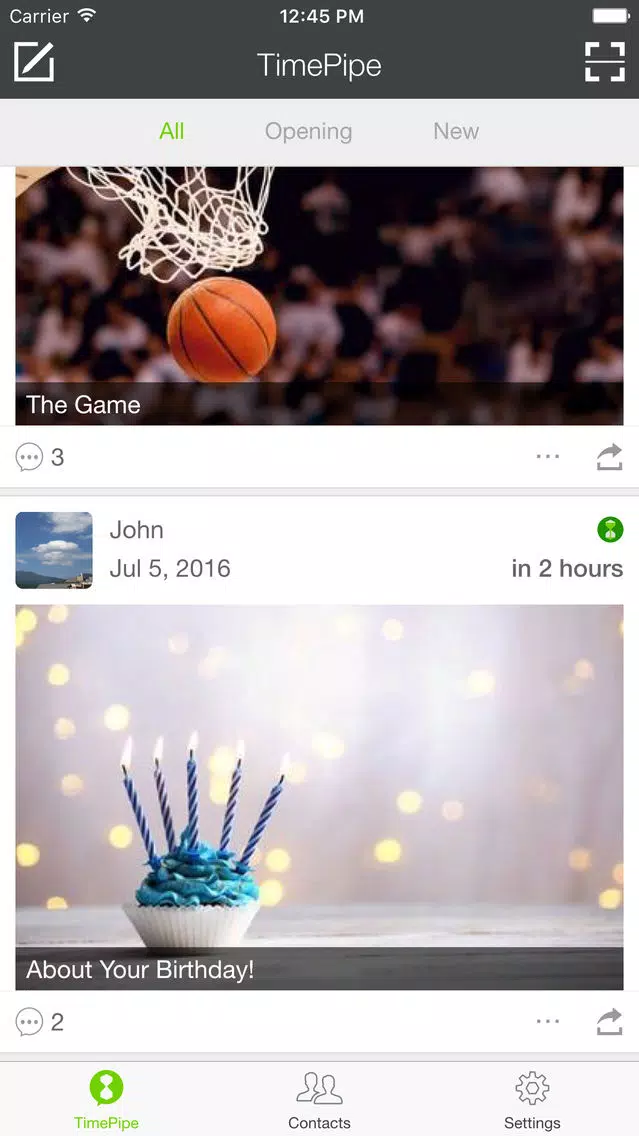 Скриншоты TimePipe – the future social messenger