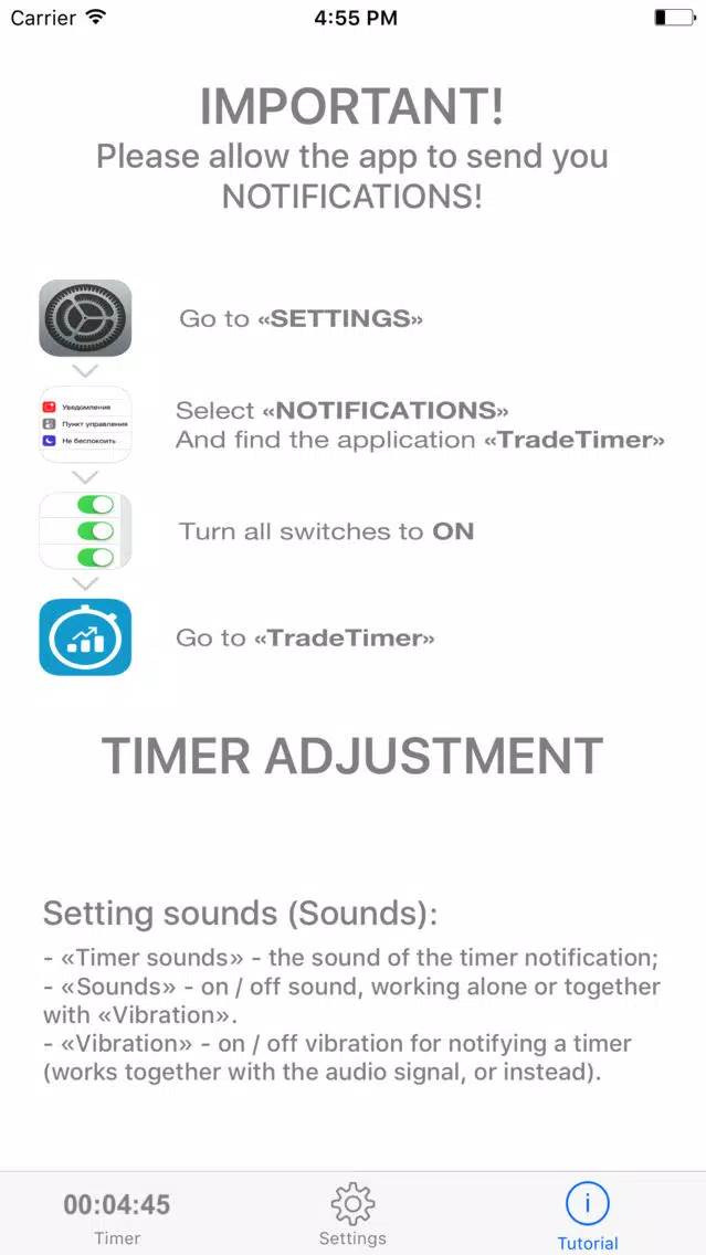 TradeTimer Screenshots