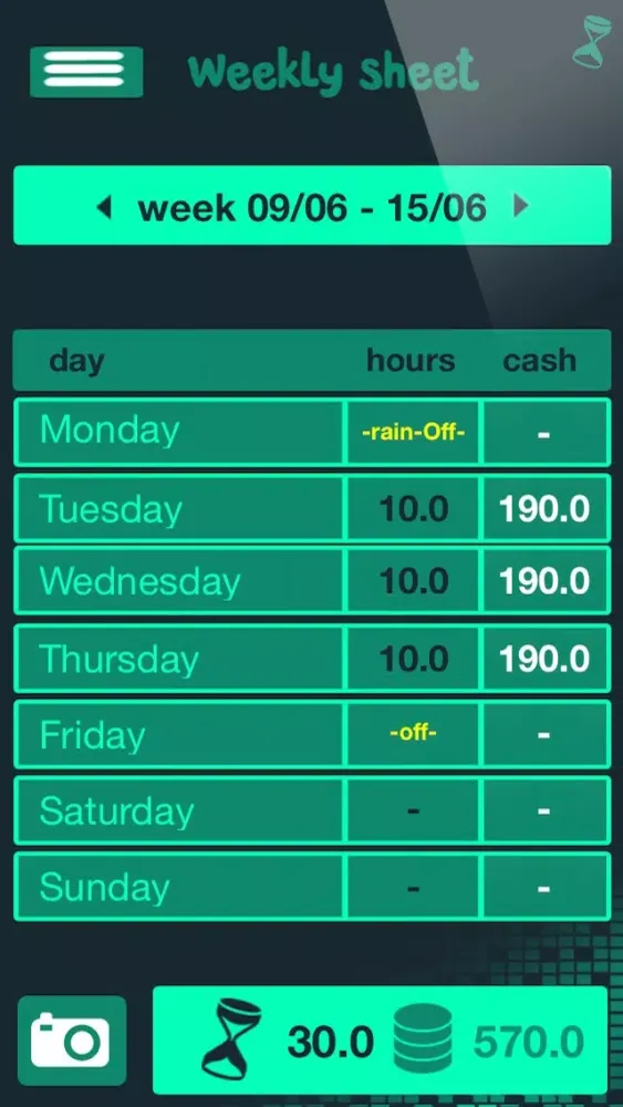 تصاویر weekly timesheet