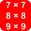 Multiplication tables