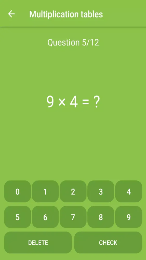 Multiplication tables Screenshots