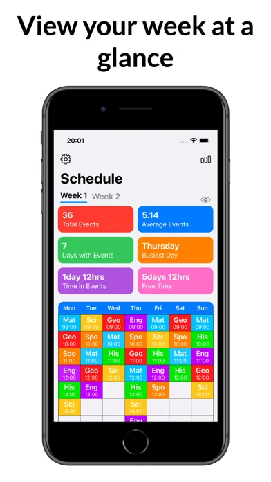 ภาพหน้าจอของ Timetable+ - Schedule Planner