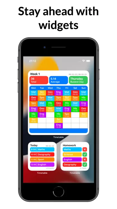 ภาพหน้าจอของ Timetable+ - Schedule Planner