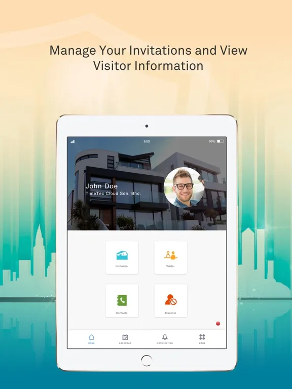 Tangkapan layar TimeTec VMS iPad 
