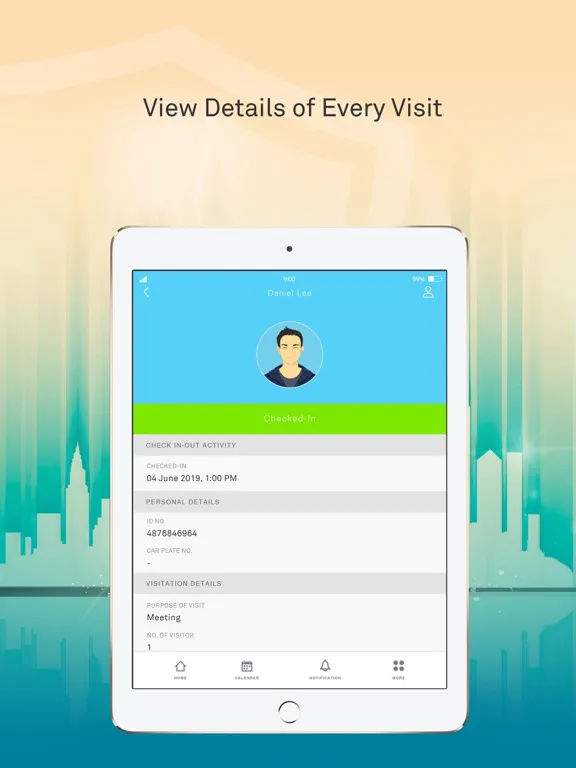 Tangkapan layar TimeTec VMS iPad 
