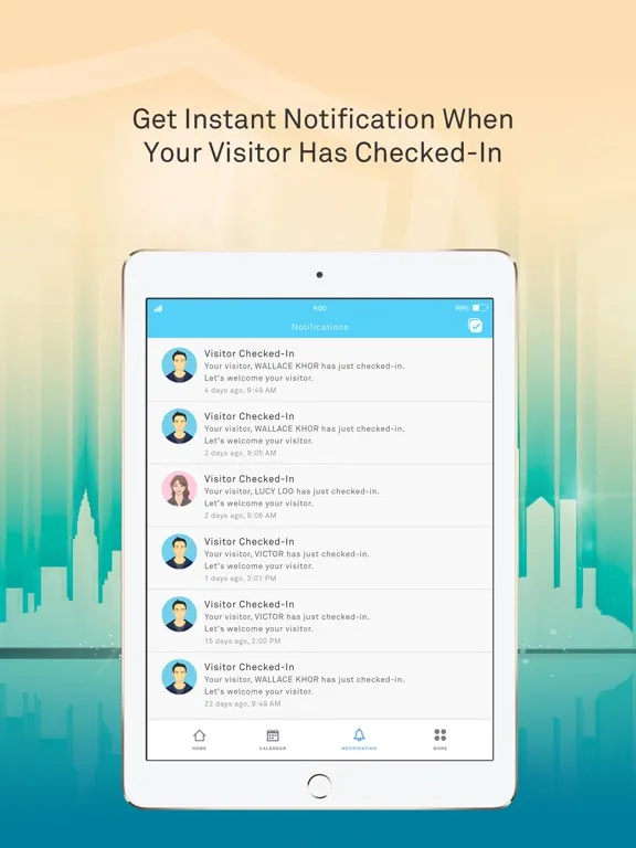 Tangkapan layar TimeTec VMS iPad 