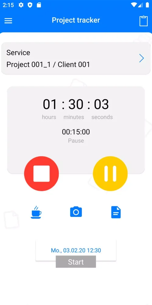 Ảnh chụp màn hình của TimeTrack - Time tracker