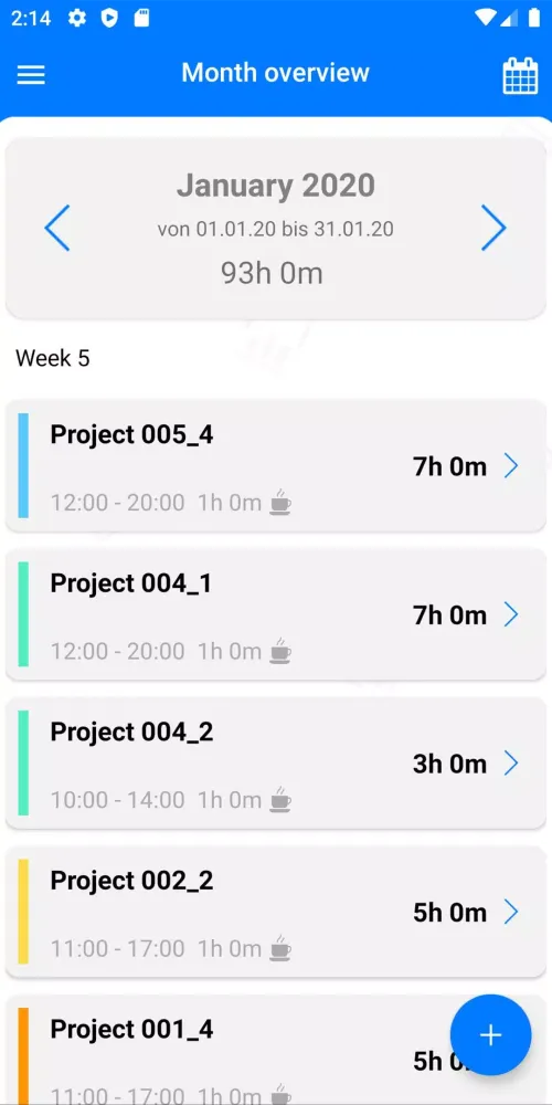 Ảnh chụp màn hình của TimeTrack - Time tracker