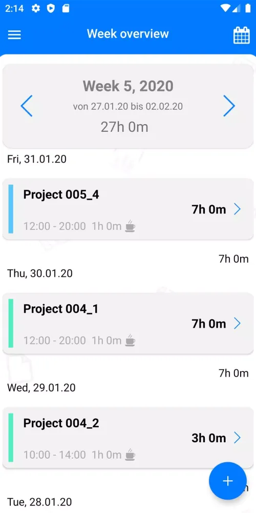 Ảnh chụp màn hình của TimeTrack - Time tracker