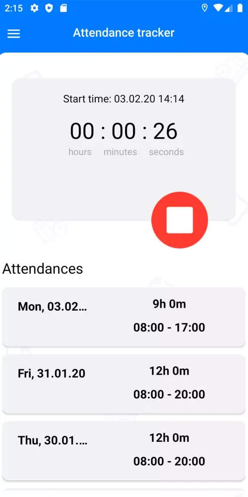 Ảnh chụp màn hình của TimeTrack - Time tracker