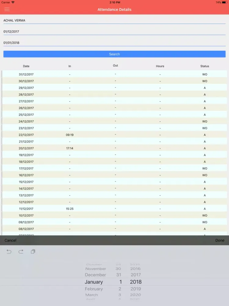 eTimeSmart iPad 应用截图