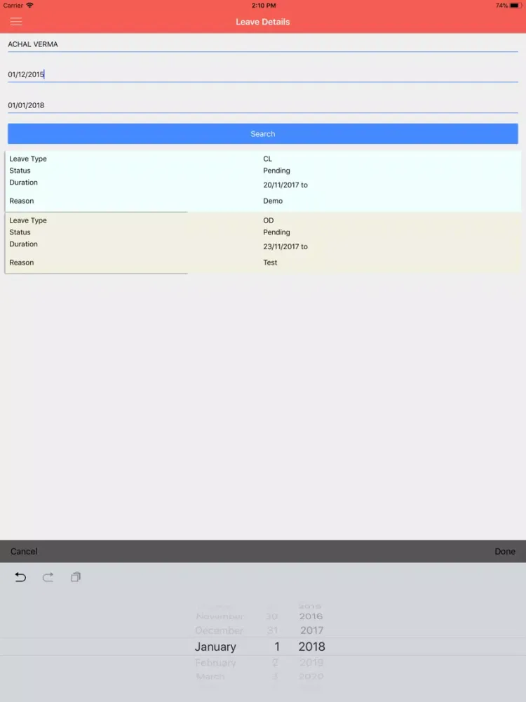 eTimeSmart iPad 应用截图