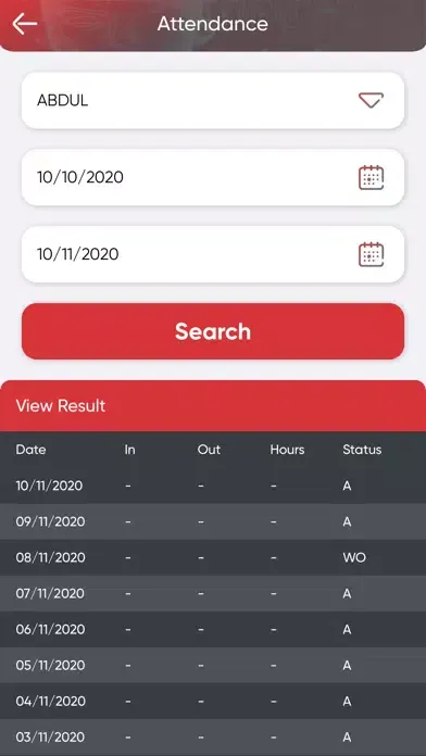 Tangkapan layar Timewatch eTime