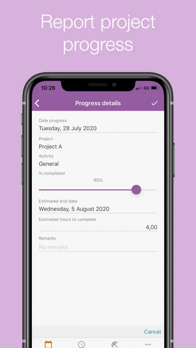 Capturas de tela do Timewax Planning & Time sheet
