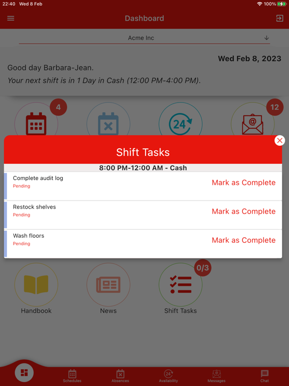 TWS - Employee iPad 應用截圖
