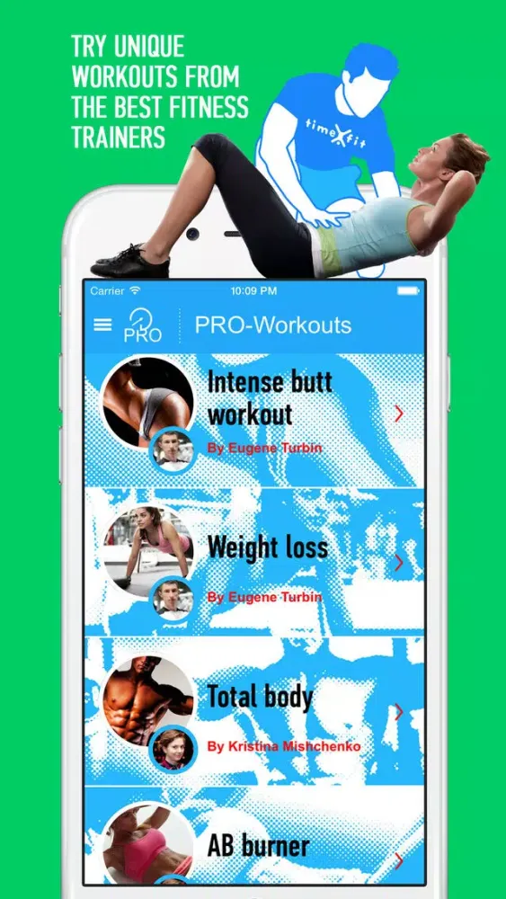 Tangkapan skrin TimeXFit - fitness assistant