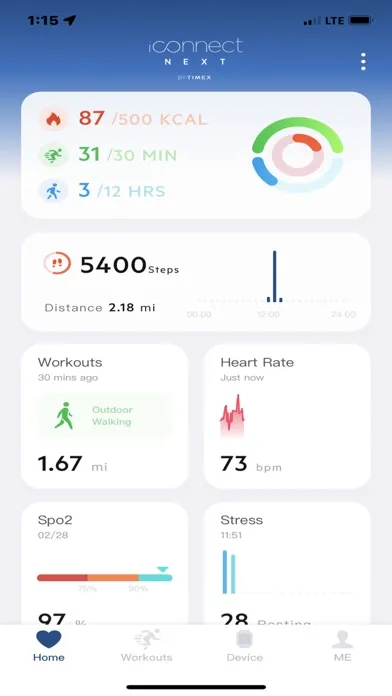 Capturas de tela do iConnect Next by Timex