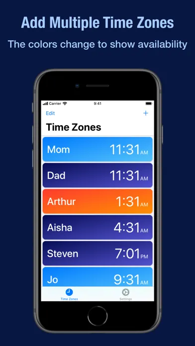 Zones - Time Zone Tracker স্ক্রিনশট