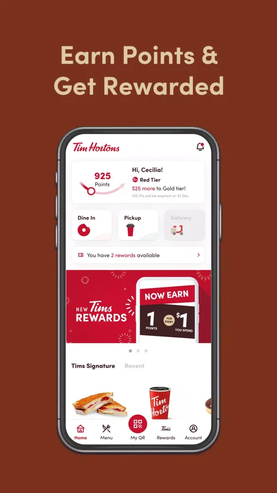 Tim Hortons Singapore स्क्रीनशॉट