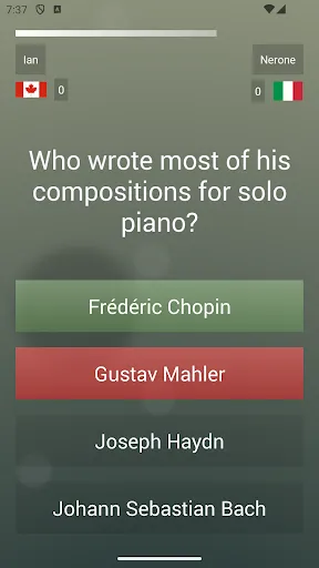 General Knowledge Quiz Screenshots