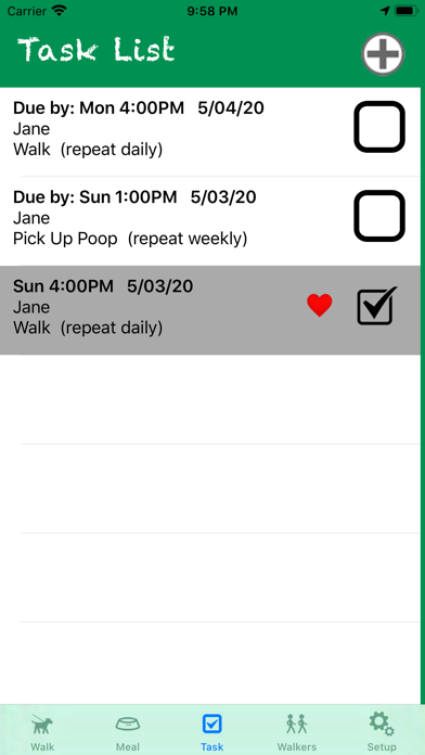 Screenshot di Woof! dog walking app