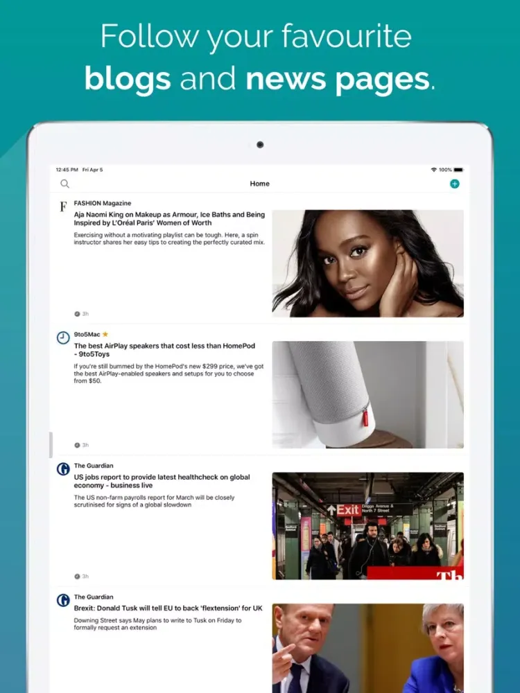 Jipsen - RSS Reader iPad  스크린샷