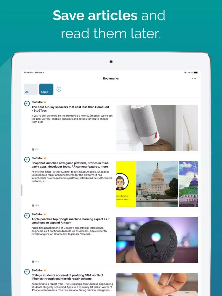 Jipsen - RSS Reader iPad  스크린샷