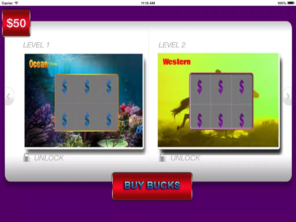 Ảnh chụp màn hình của Black Jack Scratches iPad 