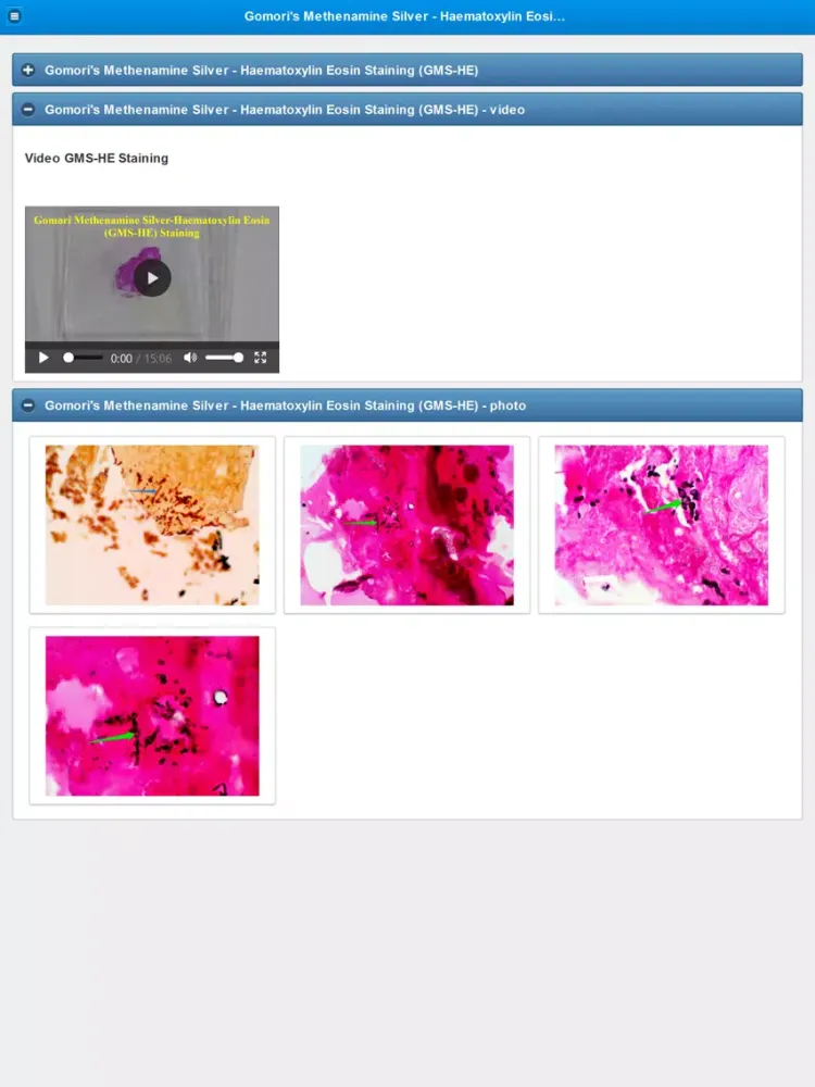 Stainings in Medical Mycology iPad  Screenshots