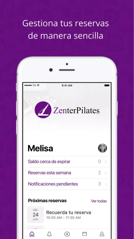 Ảnh chụp màn hình của Zenter Pilates