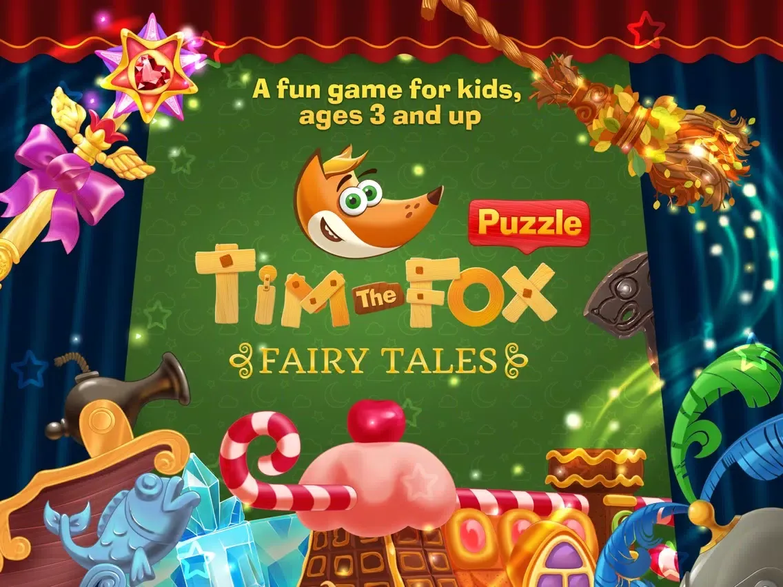 Tim the Fox Puzzle Fairy Tales iPad 应用截图