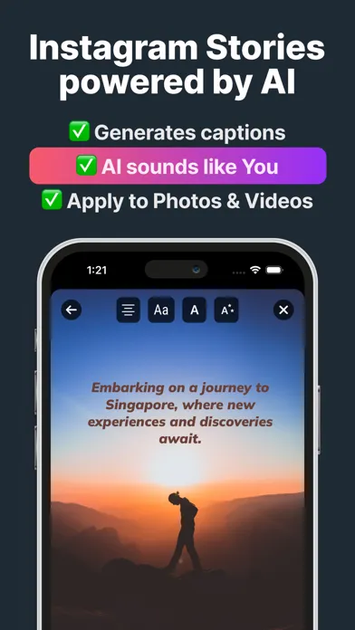 Storytell: AI for Instagram スクリーンショット