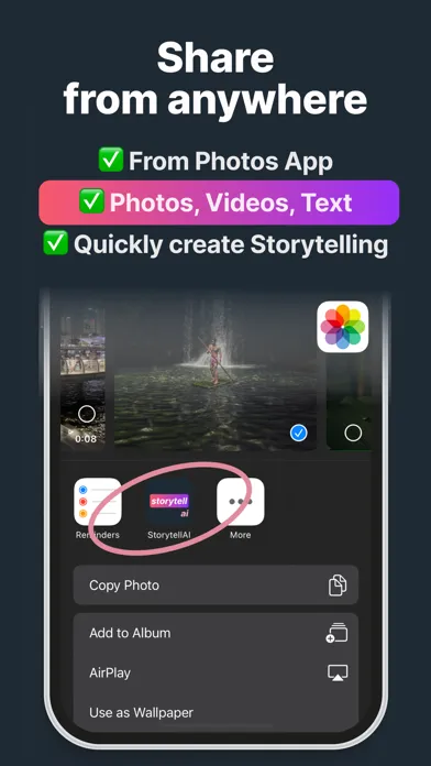 Storytell: AI for Instagram スクリーンショット