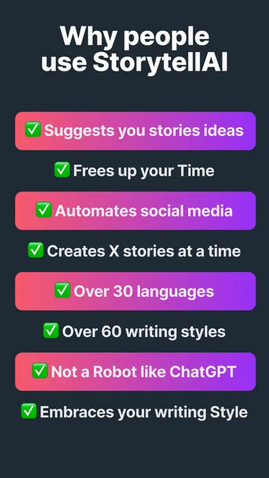 Storytell: AI for Instagram スクリーンショット