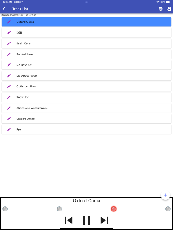 Zrzuty ekranu In The Pocket - Setlists iPad 