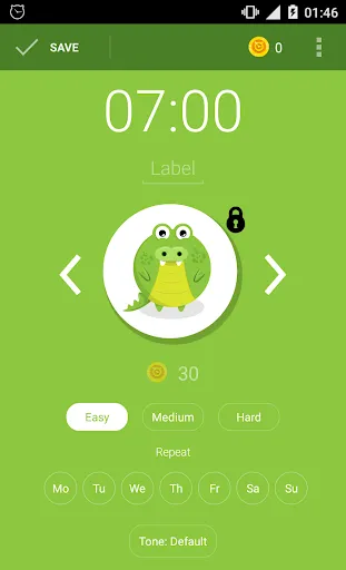 Screenshot di Alarm clock