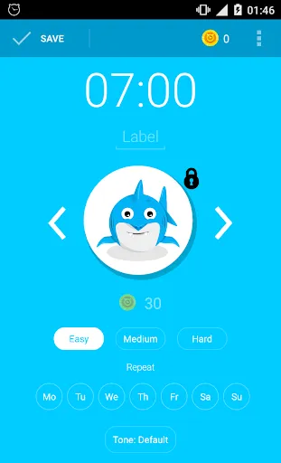 Screenshot di Alarm clock