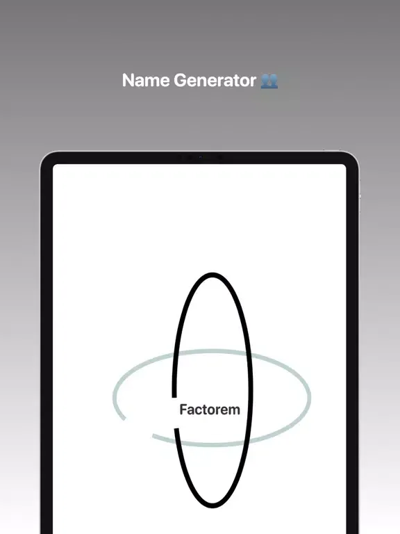 Tangkapan skrin Factorem name & fact generator iPad 