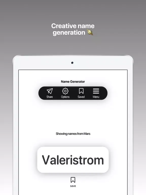 Tangkapan skrin Factorem name & fact generator iPad 