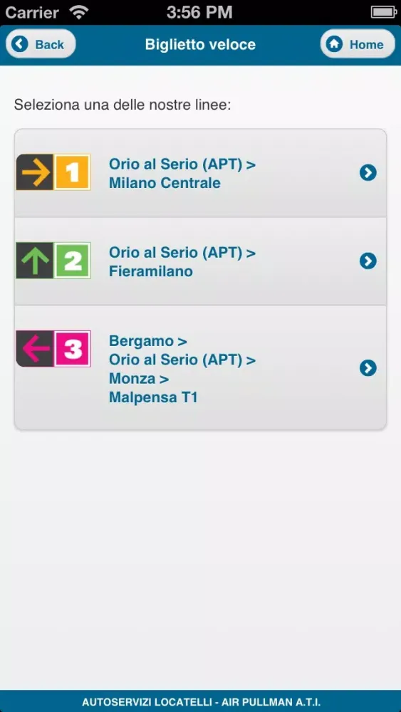 Capturas de tela do Orio Shuttle Mobile