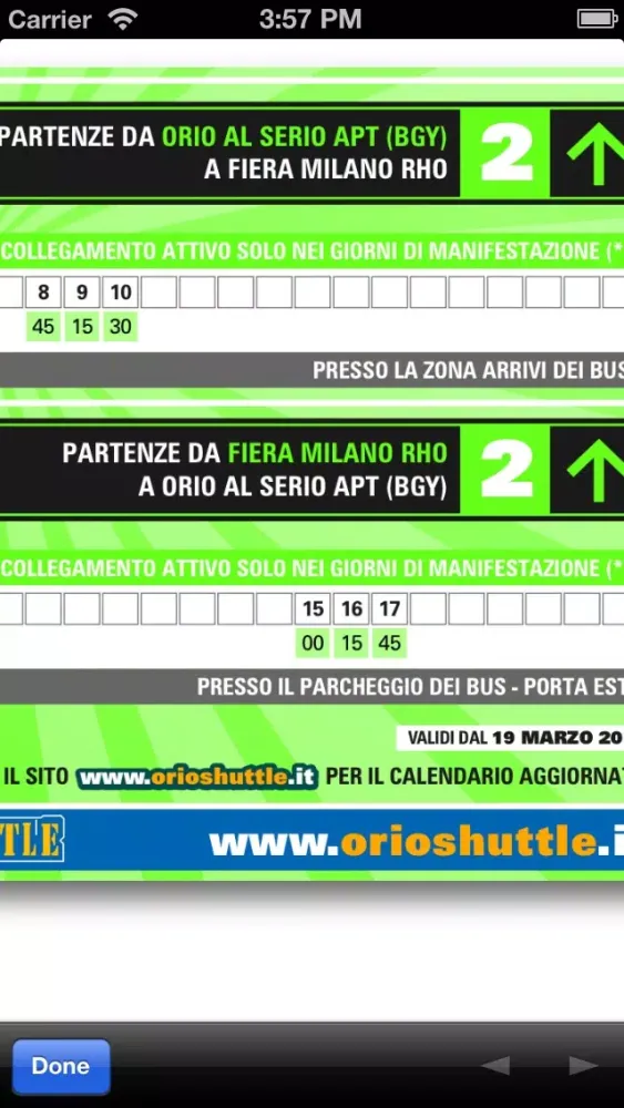 Capturas de tela do Orio Shuttle Mobile