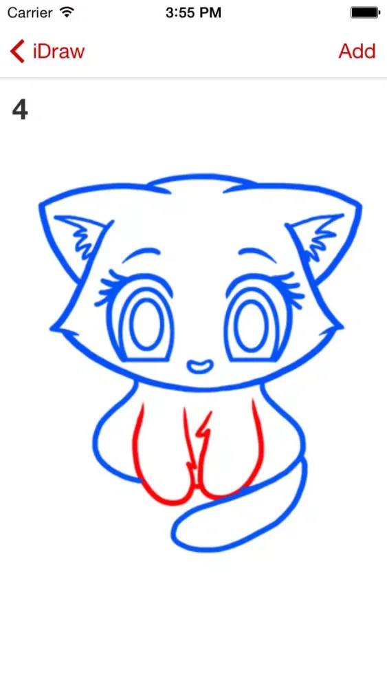 Tangkapan skrin iDraw - How to draw cats