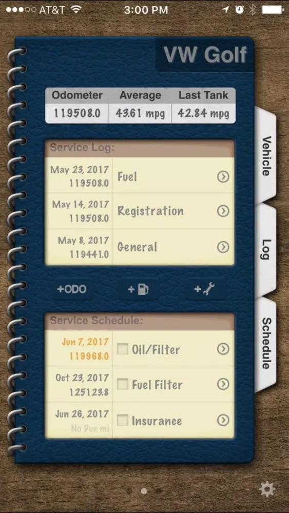 Capturas de tela do Vehicle Logbook & MPG