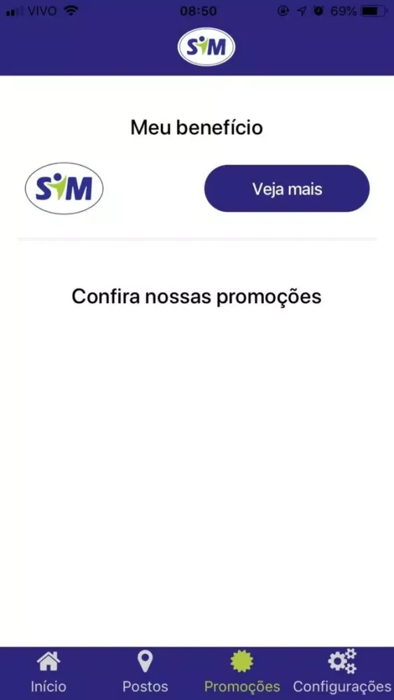 Capturas de tela do Sim Rede de Postos