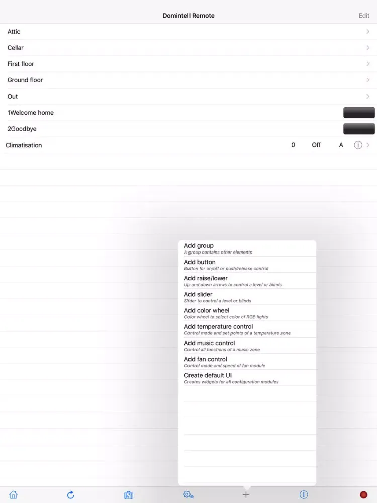 DomintellRemote iPad  سکرین شاٹس