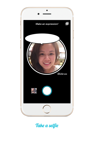 Stickr! - Send fun selfie expressions as stickers to friends Screenshots