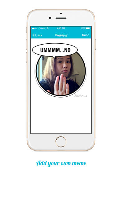 Stickr! - Send fun selfie expressions as stickers to friends Screenshots