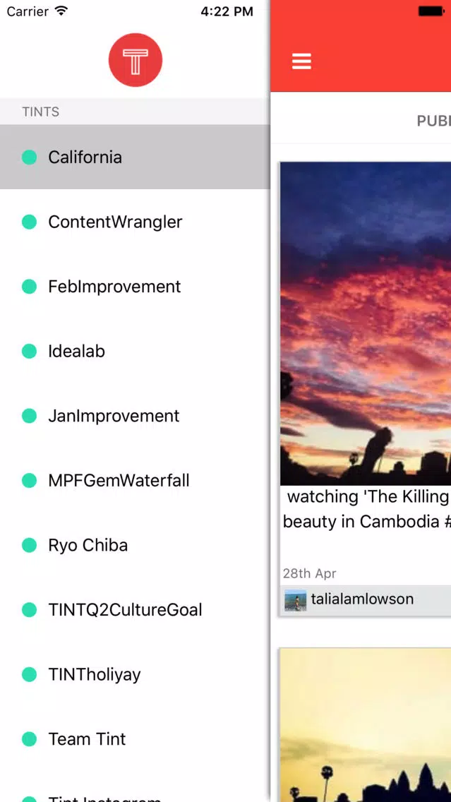 Screenshot di TINT: Social Engagement Anywhere