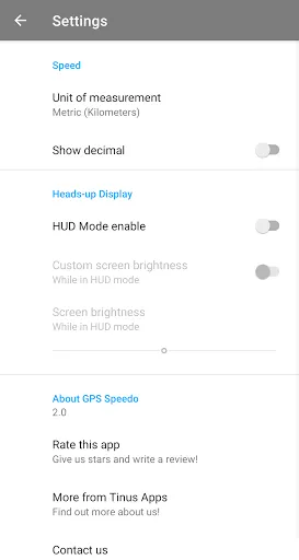 Ảnh chụp màn hình của GPS Speedo with HUD